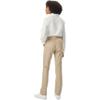 French Toast Women's Teen and Young Women's Straight Fit Stretch Twill Pant, Khaki, 8 view 2