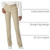 French Toast Women's Teen and Young Women's Straight Fit Stretch Twill Pant, Khaki, 8 view 4