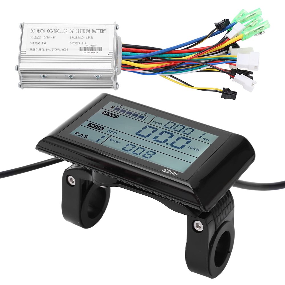 Alomejor Electric Scooter Brushless Motor Controller, LCD Display Panel, Metal and ABS Construction, 15A Current for Extreme Sports, City Commuting, E