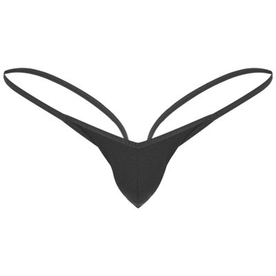 Fldy Men's Stretch G-string Thongs Micro Pouch Bugle Enhancing Pants Tanga Knickers Underwear Black XX-Large