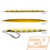 kkekos Fishing Saltwater Jig Fast Jigging Heavy Jig Speed Jigging Lures Vertical Jigging Artificial Lures for Bluefin Tuna 500g to 1000g (Gold,26Oz 750g) view 3