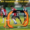 porayhut 4FT Pop Up Kids Soccer Goal and Ball Sets Portable Soccer Net for Training Easy Assembly with Compact Carrying Bag Gift Idea for Toddlers with Pump and 8 Stakes view 2