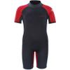 Dark Lightning 3/2mm Kids Wetsuit for Boys and Girls, Neoprene Thermal Swimsuit, Toddler/Junior/Youth One Piece Wet Suits for Scuba Divingkeboarding, (Kids Size 6, Shorty-Red) view 1