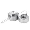 Fire Maple Antarcti S/S Kettle Pot Combo Set | 18-8 Stainless Steel | all Steel Construction | Ideal for Camping Bushcraft Use | Compact Cookware Set view 2