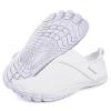 Racqua Mens Womens Water Shoes Barefoot Quick Dry Beach Lightweight Shoes Aqua Swim Pool Surfing Shoes Diving Hiking Sport Shoes White 7.5 Women/6.5 Men view 1