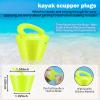 Kayak Carry Handles Kit with Front Pull T-Handles & Scupper Plugs - 4 PCs Each, Kayak Pad Eyes with Tir-Grip Rivets - Deck Rigging Accessory view 2