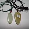 2.3" China Certified Nature Hetian Nephrite Jade Lucky Kidney Bean and Blessing Buddha Necklace Pendant 2379 view 2