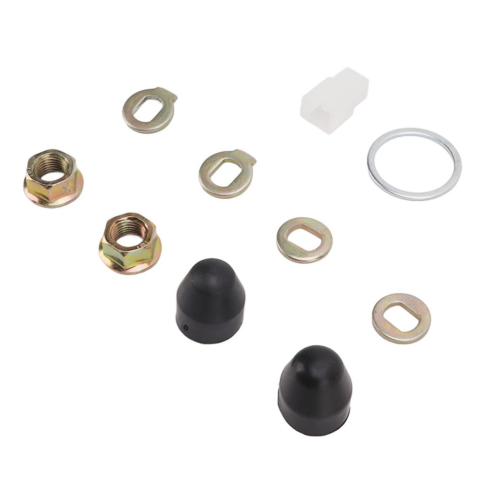 Hub Motor Nuts Kit, Steel Wheel Axle Nut M14 Nuts Washer Kit with 14mm Shaft for Electric Bikes Scooters Component Axle Nut
