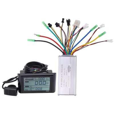 VGEBY Motor Brushless Controller Kit, 36/48V 500/750W Electric Scooter Brushless Motor Controller LCD Panel Kit with 9 Mosfet LCDS900 Meter