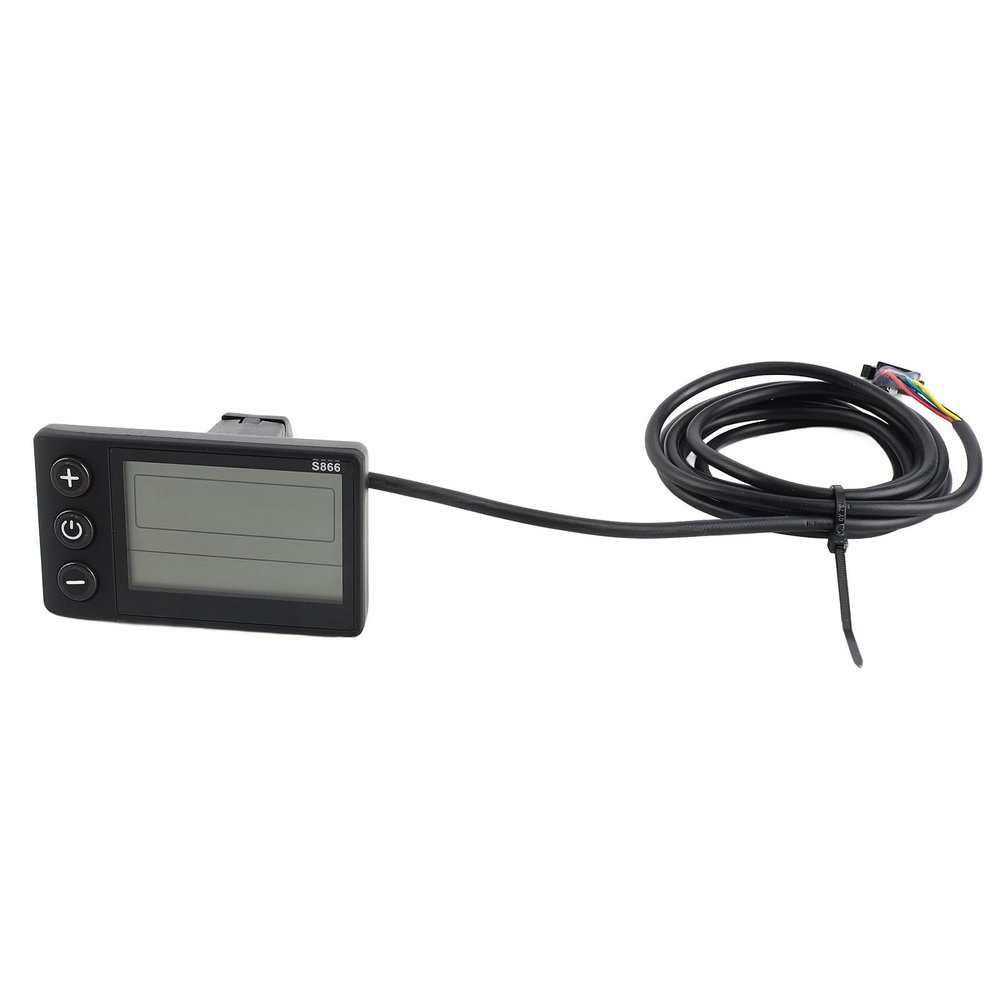 Electric LCD Display, S866 Cycle Computer 24V 36V 48V Electric Scooter Control Panel with Plug for Electric LCD Display Display