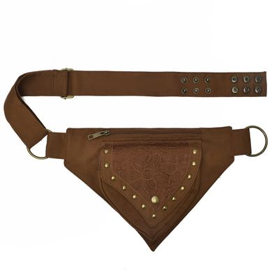 KPYWZER Thigh Drop Leg Bag for Women Men Fanny Pack Renaissance Faire Festival Lace Waist Bag Utility Hip Belt Waist Bags Womens Travel Outdoors Brown