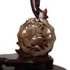 1.9" China Certified Nature Hetian Nephrite Jade Lucky Horse and Double Dragon Necklace Pendant 4804 view 1