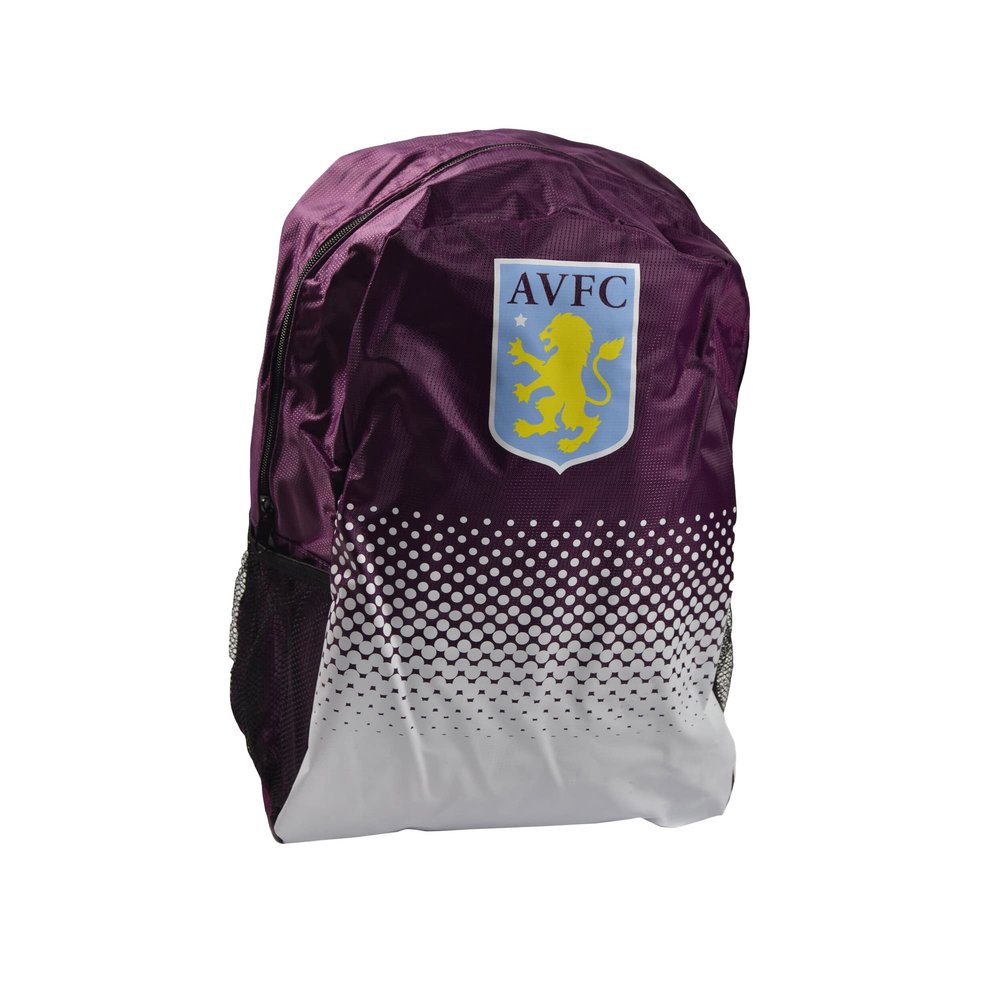 Aston Villa F.C. Backpack Official Merchandise, White, Approx 40cm x 30cm x 14cm, White, Approx 40cm x 30cm x 14cm