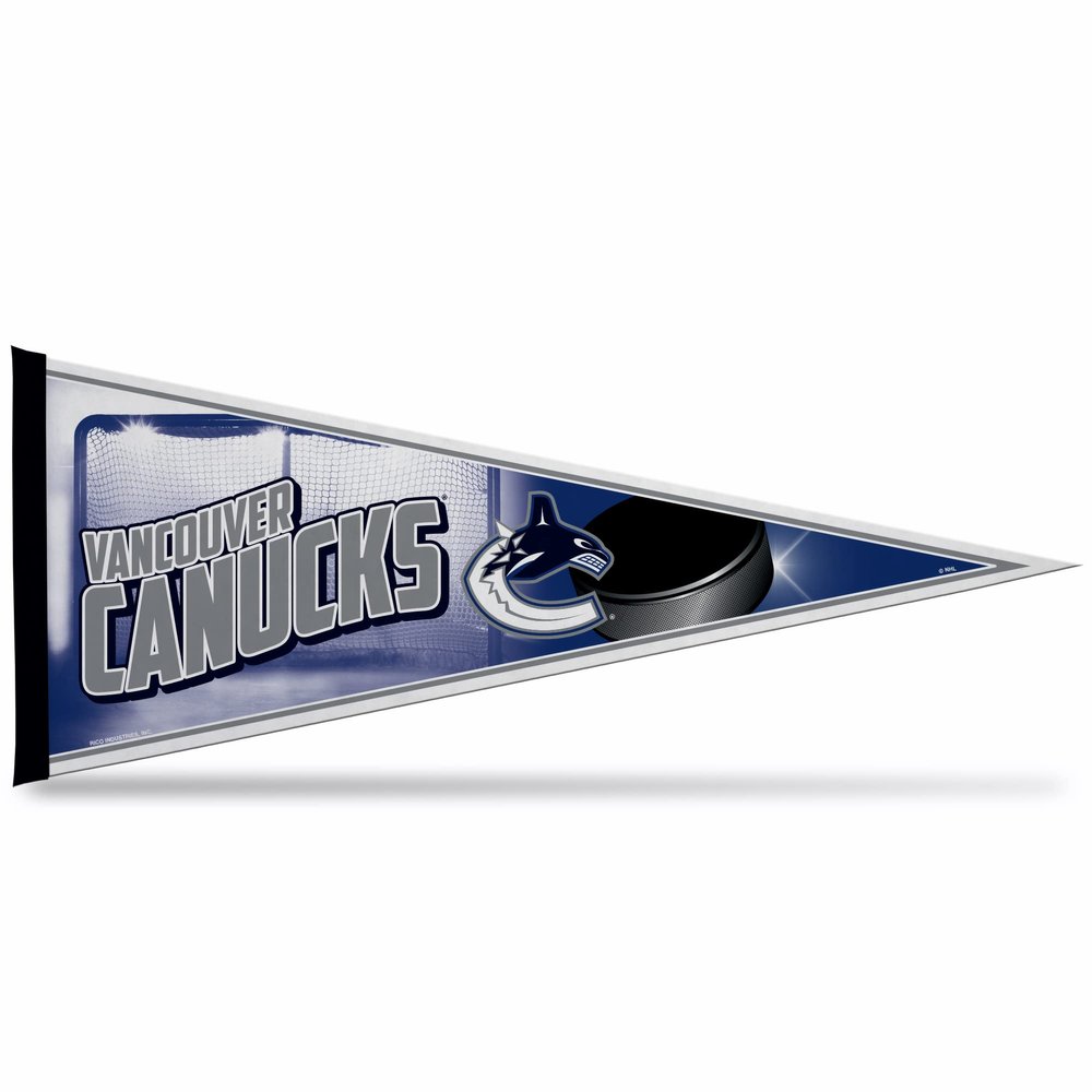 Vancouver Canucks Felt Pennant 12x30 Puck Design