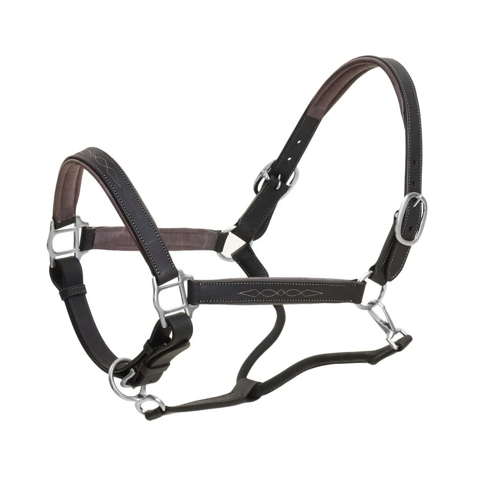Ovation Richtan Luxury Black/Gray OS Padded Halter (471135BKGRYOS)