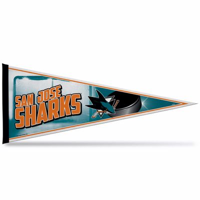 San Jose Sharks Felt Pennant 12x30 Puck Design