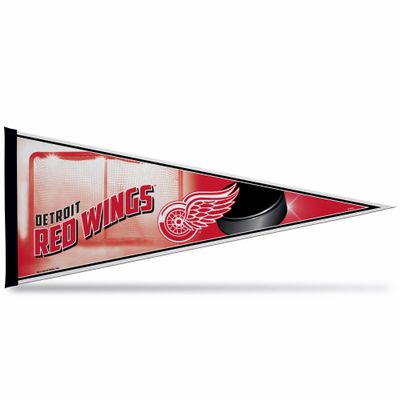 Detroit Red Wings Felt Pennant 12x30 Puck Design