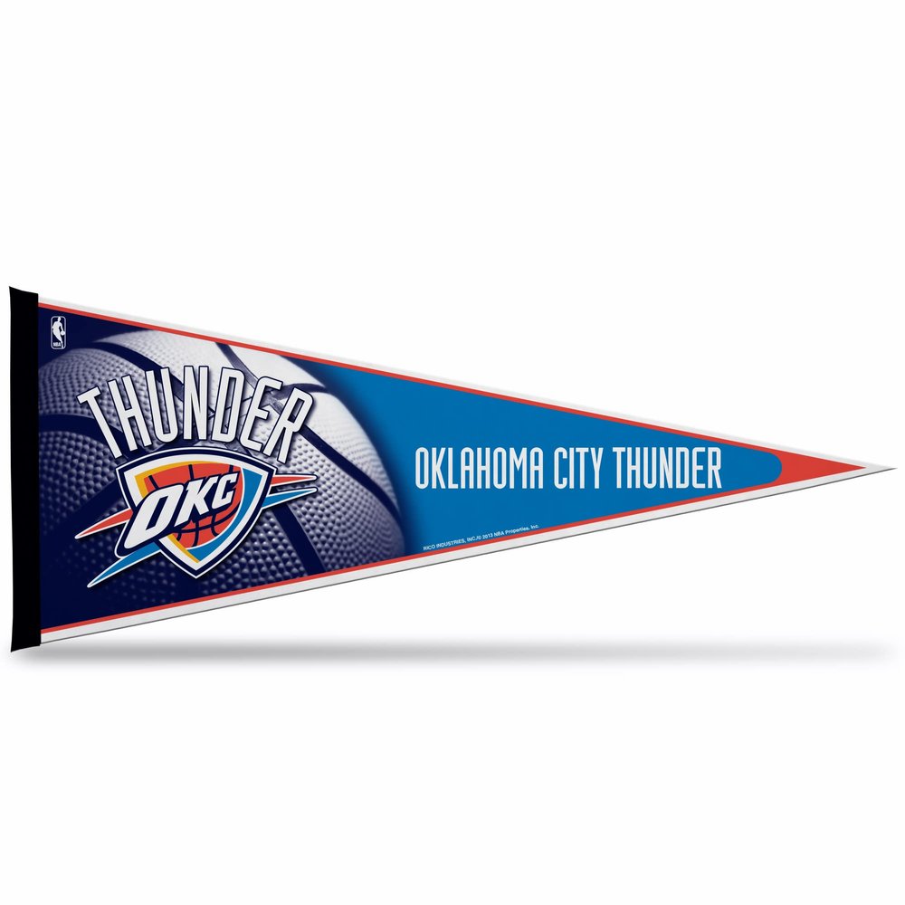 Oklahoma City Thunder Pennant Felt 12x30 Basketball