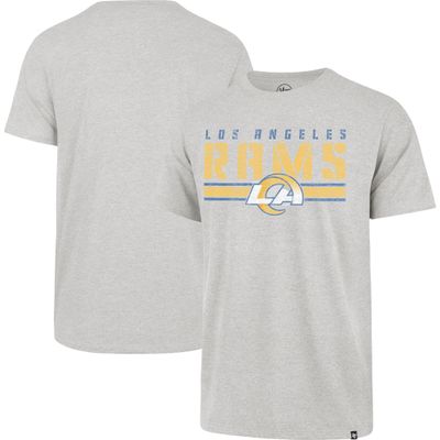 47 Men's Heathered Gray Los Angeles Rams Stripe Thru Franklin T-Shirt