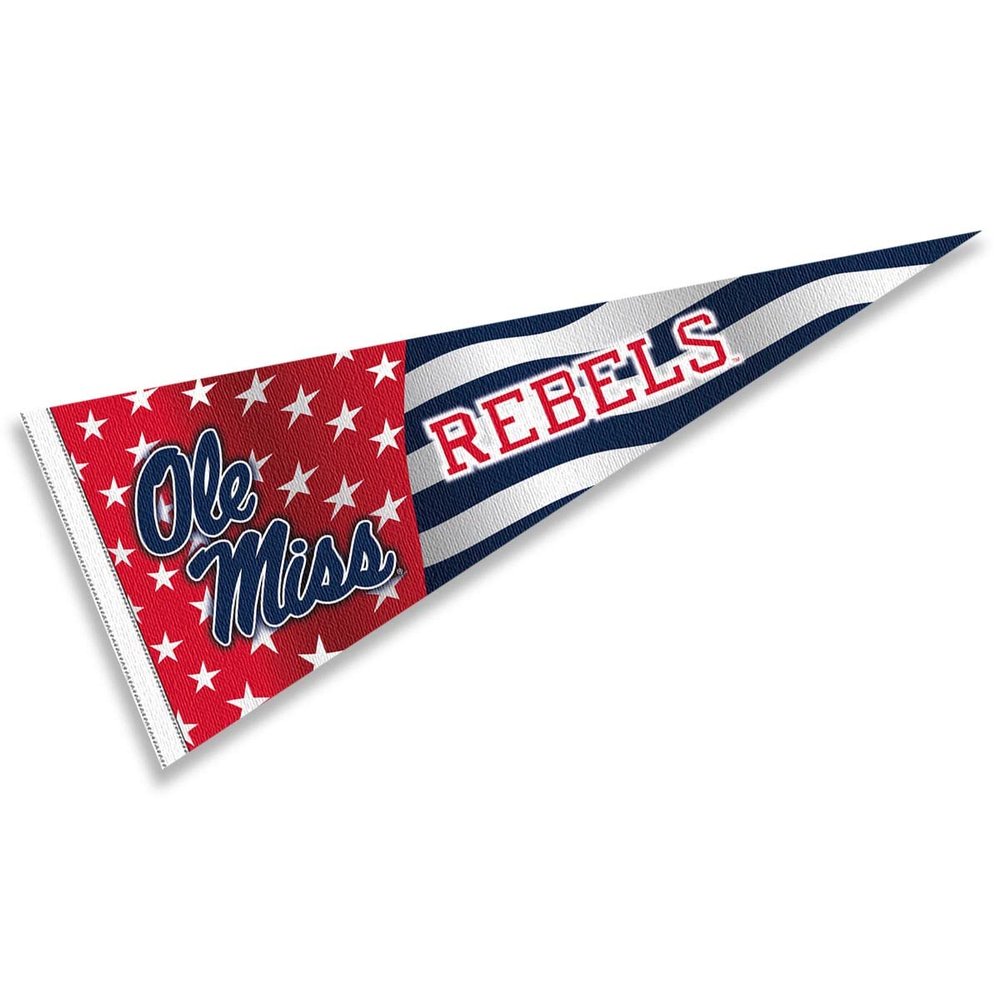 Ole Miss Nation USA Stars and Stripes Pennant Pennant Banner Flag