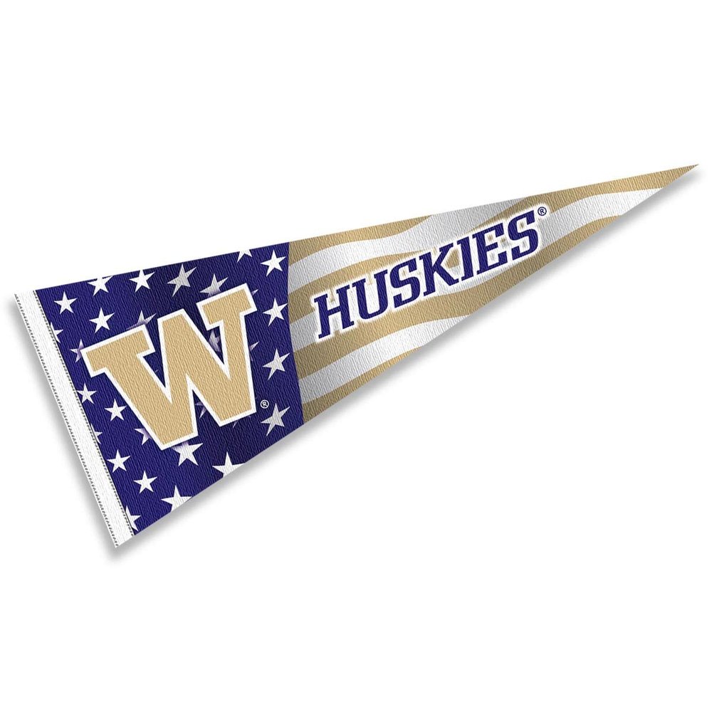 Washington UW Huskies Nation USA Stars and Stripes Pennant Pennant Banner Flag