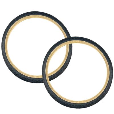 Bike Liq SE Bikes Bozack 24 X 2.4 Street Park Wheelie BMX Freestyle Front Back Tire Pair (Black Tan)