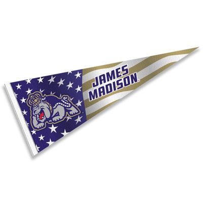 James Madison Dukes Nation USA Stars and Stripes Pennant Pennant Banner Flag