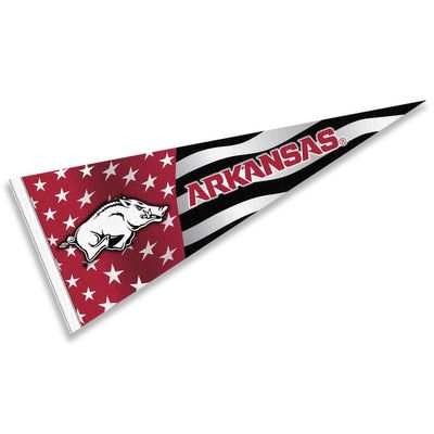 Arkansas Razorbacks Nation USA Stars and Stripes Pennant Pennant Banner Flag