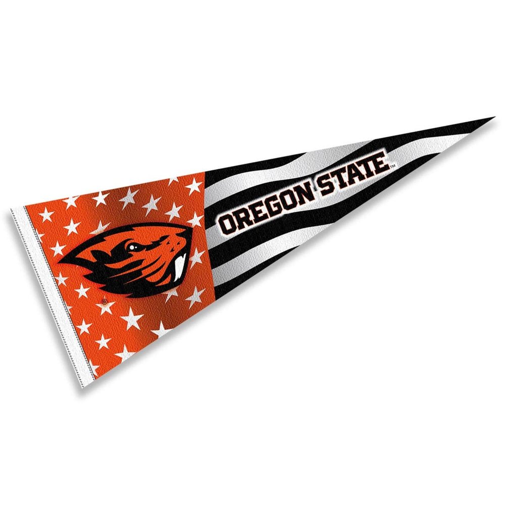 Oregon State Beavers Nation USA Stars and Stripes Pennant Pennant Banner Flag