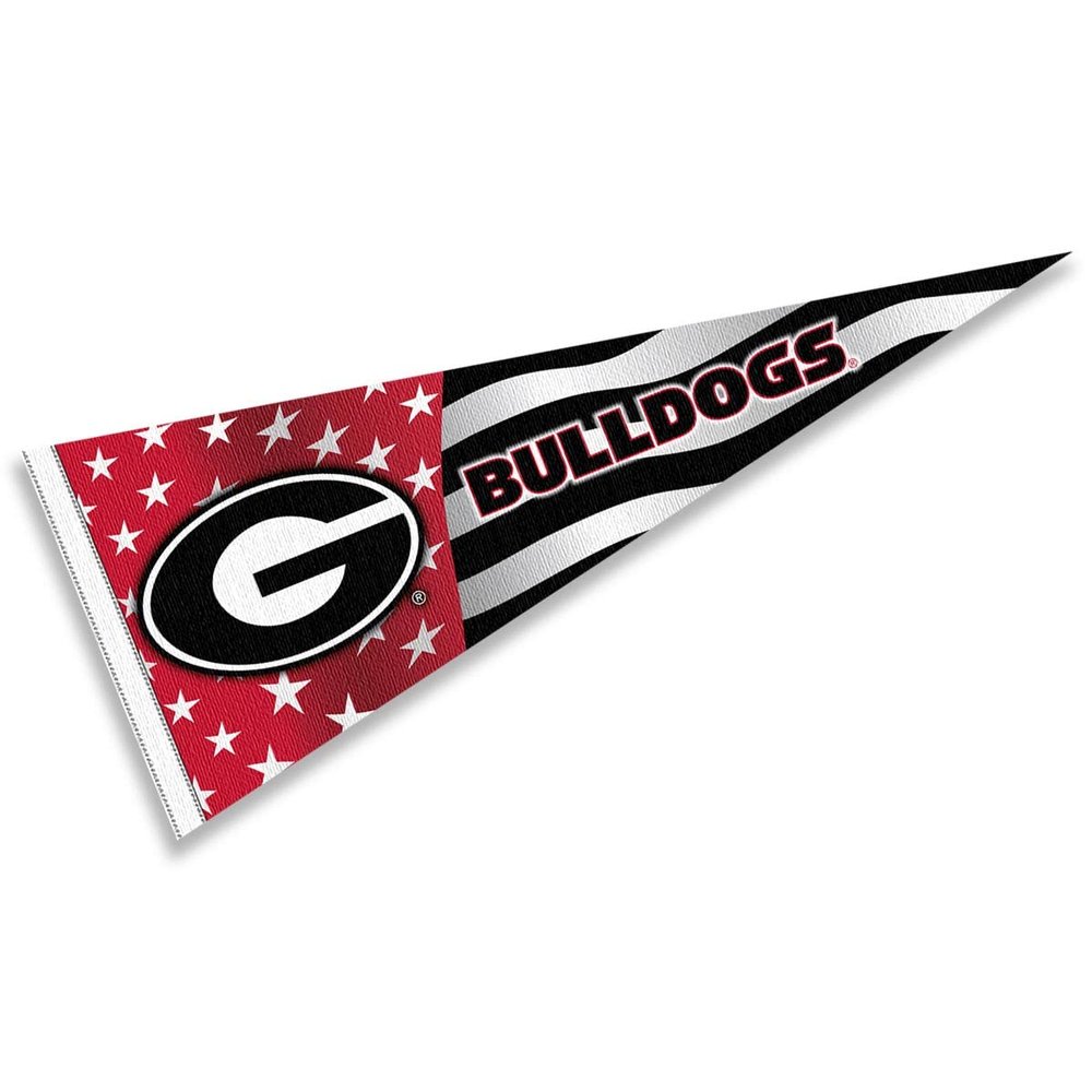 Georgia Bulldogs Nation USA Stars and Stripes Pennant Pennant Banner Flag