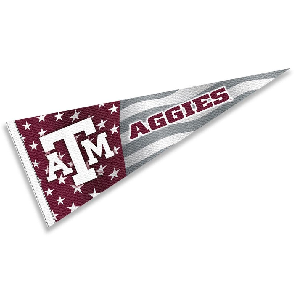 Texas A&M Aggies Nation USA Stars and Stripes Pennant Pennant Banner Flag