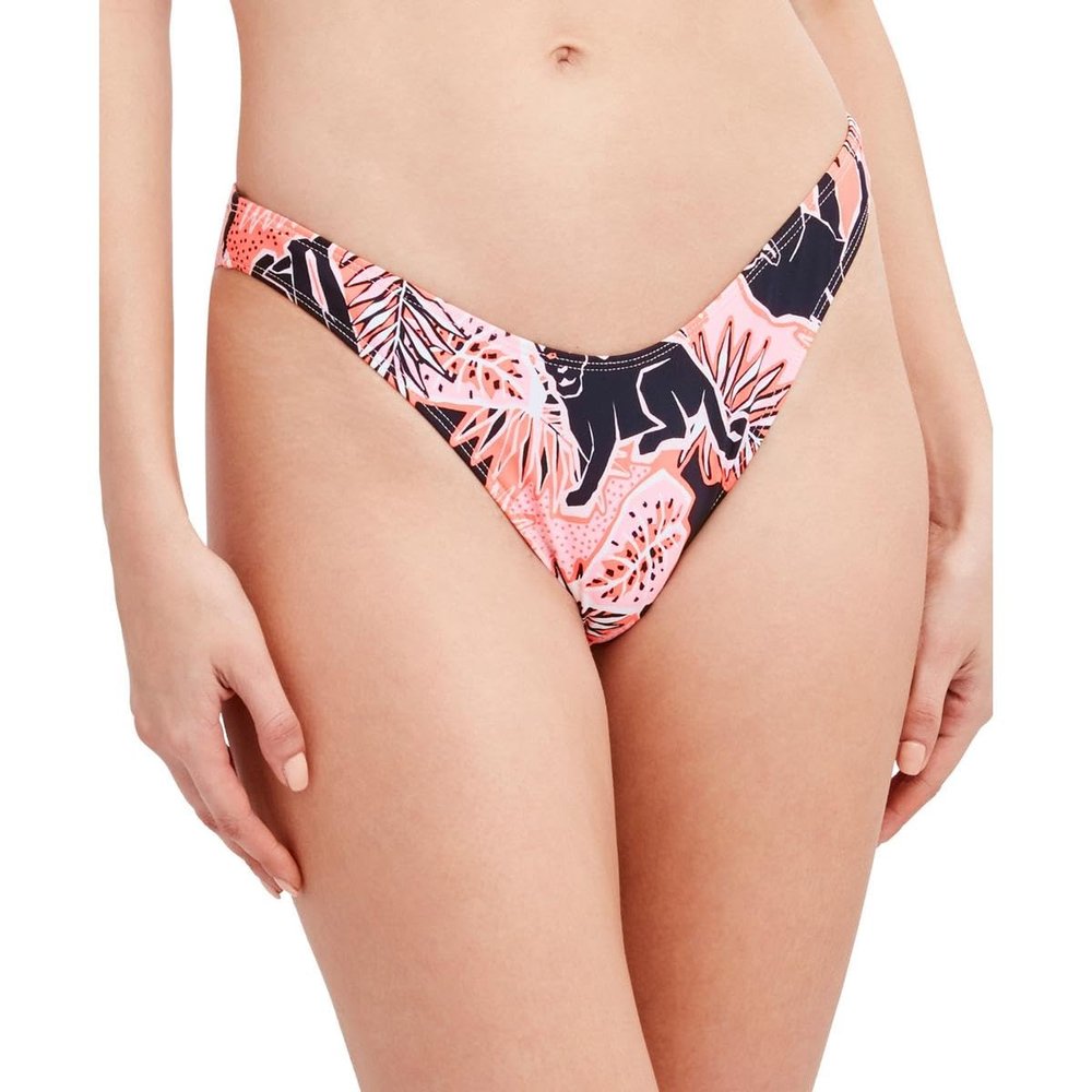 BCBGeneration Women's Standard High Waisted Scoop Swimsuit Bottom, Peach, Medium