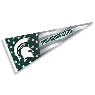 Michigan State Spartans Nation USA Stars and Stripes Pennant Pennant Banner Flag