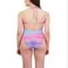 BCBGeneration Women's Standard One Piece Swimsuit Double Strap Keyhole Tummy Control Quick Dry Bathing Suit, Multi, Large view 3