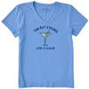 Life is Good Women's Crusher Vee 'Tini but Strong, Size XL, Cornflower Blue view 1