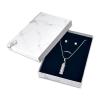TheDisplayGuys - 12-Pack Cardboard Kraft Paper Jewelry Gift Boxes w. Velvet Padding - Earrings/Ring/Necklace - Marble White - #53 (5.4" x 3.9" x 1.0") view 1