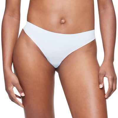 Calvin Klein Women's Invisibles Seamless Thong Panty, Rain Dance, Large