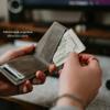 Andar The Ranger Leather Slim RFID Blocking Minimalist Bifold Wallet with Money Clip made of Full Grain Leather (Stone Gray) view 3