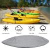 Universal Kayak Cover 420D Oxford Fabric Canoe Boat Storage Cover Waterproof UV Resistant Dust Protector,Gray,Fit 3.6m to 4m Kayak view 3
