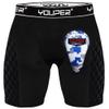 Youper Youth Elite Padded Baseball Sliding Shorts w/Soft Athletic Cup (Black/White, Medium) view 1