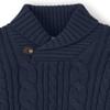 Gymboree Boys and Toddler Long Sleeve Cable Knit Shawl Sweater, Blue, 7 view 3