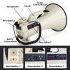 HornPro Megaphone 75 Watt Siren Bullhorn - Bullhorn Speaker w/Detachable Microphone, Built-in USB/SD/AUX- Professional Outdoor Voice for Police & Cheerleading(White) view 2