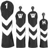 Bilbear Golf Club Head Covers Set Wood Golf Head Covers Putter Head Covers Set of 4 (Black) view 1