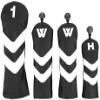 Bilbear Golf Club Head Covers Set Wood Golf Head Covers Putter Head Covers Set of 4 (Black) view 2