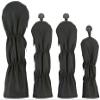 Bilbear Golf Club Head Covers Set Wood Golf Head Covers Putter Head Covers Set of 4 (Black) view 3