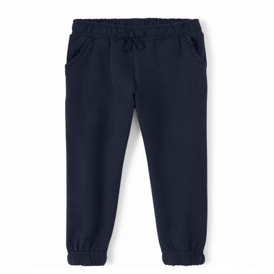 Gymboree Girls and Toddler Fleece Jogger Sweatpants, Navy Slate, 2T