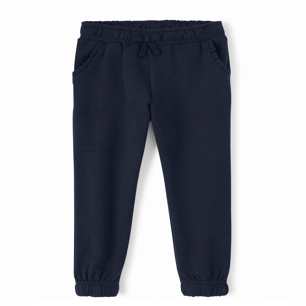 Gymboree Girls and Toddler Fleece Jogger Sweatpants, Navy Slate, 2T