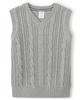 Gymboree Boys and Toddler V-Neck Cable Knit Sweater Vest, Heather Grey, 8 view 1