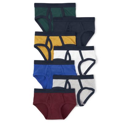 Gymboree Boys Cotton Brief Underwear, Solid Multi 7 Pk, Xx-Small (3030604)