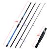 Fiblink Surf Spinning Fishing Rod Carbon Travel Surf Rod 4 Piece Saltwater Spinning Fishing Rod 15' view 2